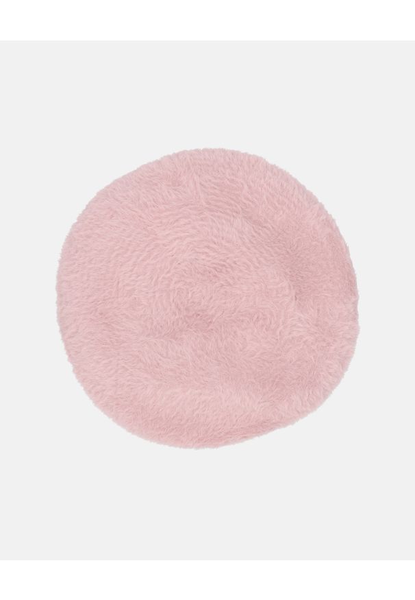 Unisono - RÓŻOWY BERET 135-C2073 ROSA. Kolor: różowy. Materiał: poliester, elastan