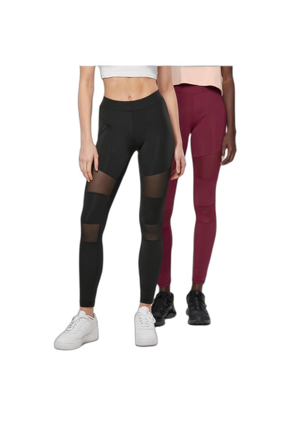 Damskie legginsy z dzianiny Urban Classics Tech (x2). Kolor: czarny. Materiał: dzianina