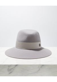 MAISON MICHEL PARIS - Szary kapelusz Henrietta. Kolor: szary. Materiał: jedwab, materiał. Wzór: aplikacja. Styl: elegancki #5
