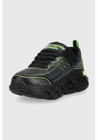 skechers - Skechers buty dziecięce kolor czarny. Nosek buta: okrągły. Zapięcie: rzepy. Kolor: czarny. Materiał: guma. Szerokość cholewki: normalna #2