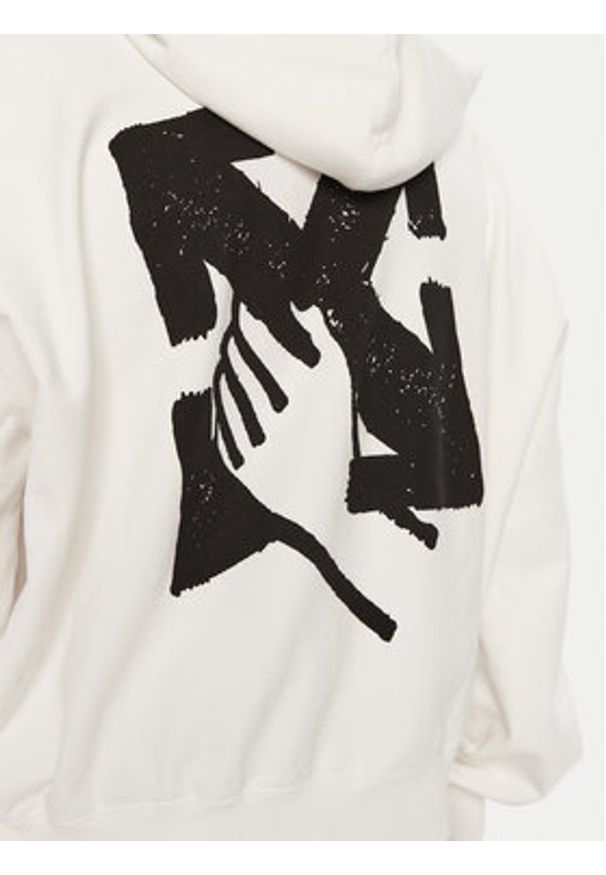 OFF-WHITE - Off-White Bluza OMBB110S23FLE0030110 Biały Regular Fit. Kolor: biały. Materiał: bawełna