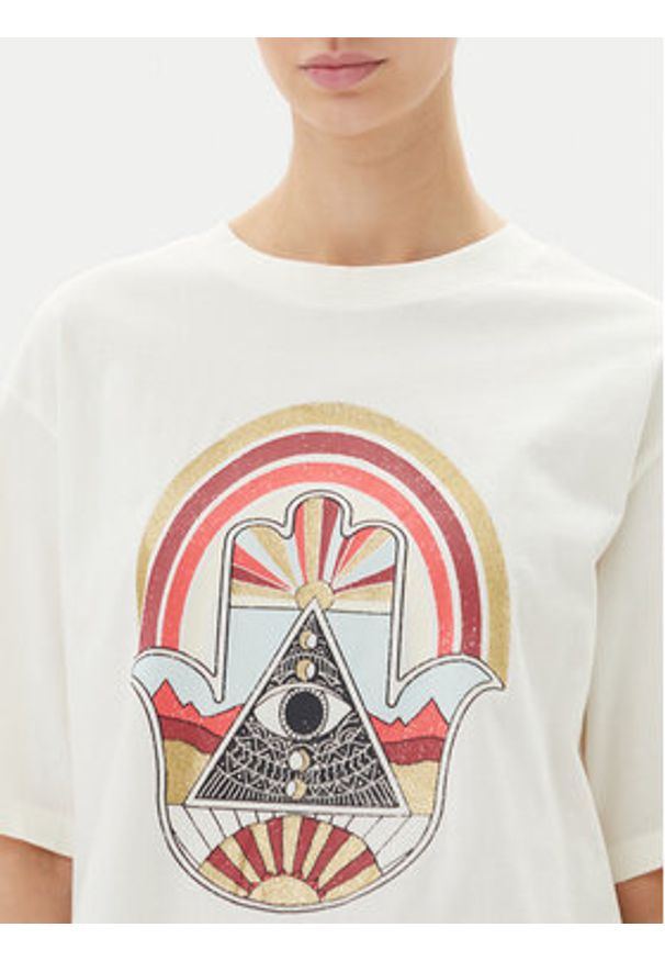 JDY T-Shirt Carla 15341561 Biały Regular Fit. Kolor: biały. Materiał: bawełna