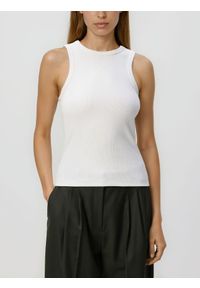 Reserved - Bawełniany top - biały. Kolor: biały. Materiał: bawełna