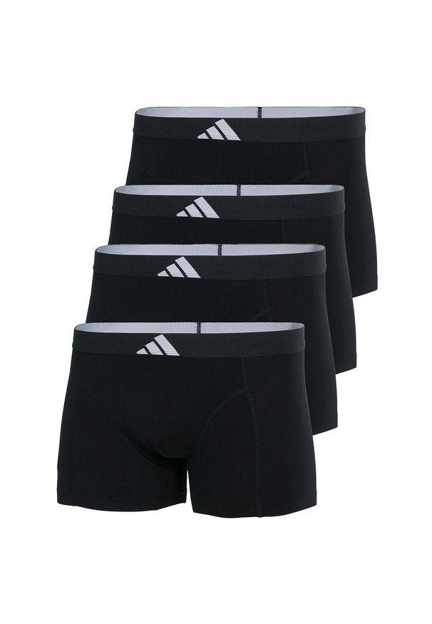 Adidas - Bokserki Active Flex Cotton Body 4 pak. Kolor: czarny. Materiał: bawełna, elastan. Sport: fitness