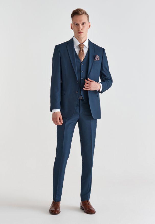 Pako Lorente - PAKO LORENTE – Spodnie męskie garniturowe P21WF-6G-069-G. Okazja: na ślub cywilny, na wesele. Materiał: poliester, elastan, wiskoza. Wzór: gładki. Styl: elegancki