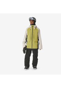 DREAMSCAPE - Kurtka snowboardowa męska Quechua SNB 900. Kolor: czarny, zielony, wielokolorowy, beżowy. Materiał: materiał. Sezon: zima. Sport: snowboard