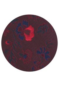 Krawat Męski - Angelo di Monti - Bordo w Kwiaty. Kolor: czerwony. Materiał: tkanina. Wzór: kwiaty. Styl: elegancki, wizytowy #2