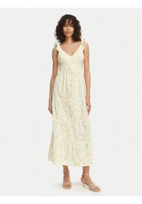 Vero Moda Sukienka letnia Dichte 10341603 Żółty Regular Fit. Kolor: żółty. Materiał: bawełna. Sezon: lato #1