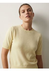 Sinsay - Sweter z krótkim rękawem - żółty. Kolor: żółty. Długość rękawa: krótki rękaw. Długość: krótkie #1