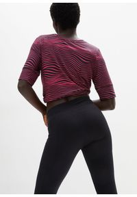 bonprix - Miękkie legginsy sportowe z kieszeniami po bokach, dł. przed kostkę. Kolor: czarny. Materiał: materiał. Styl: sportowy #3
