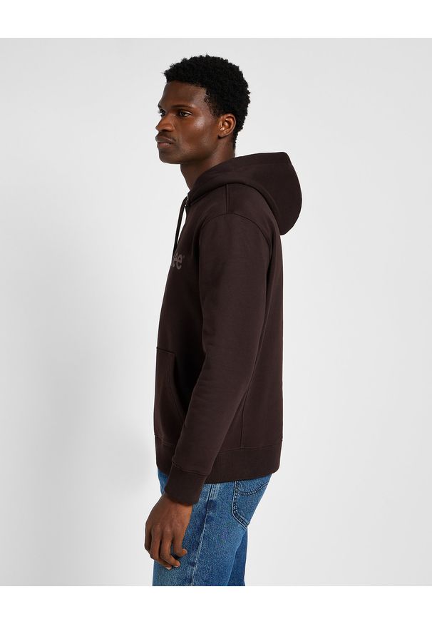 Lee - LEE MĘSKA BLUZA Z KAPTUREM WOBBLY LEE HOODIE ESPRESSO 112358005 LM54007765. Typ kołnierza: kaptur