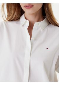 TOMMY HILFIGER - Tommy Hilfiger Koszula WW0WW45897 Biały Relaxed Fit. Kolor: biały. Materiał: bawełna #3
