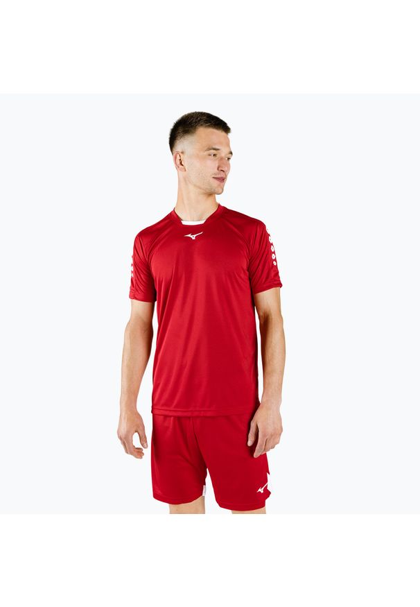 Koszulka treningowa męska Mizuno Soukyu. Kolor: czerwony. Sport: piłka ręczna