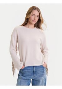 only - ONLY Sweter Jake 15355819 Beżowy Regular Fit. Kolor: beżowy. Materiał: syntetyk