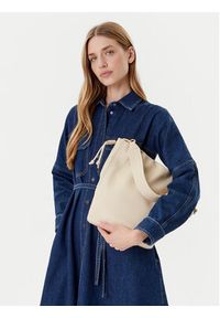 TOMMY HILFIGER - Tommy Hilfiger Torebka Th Soft Summer Bucket AW0AW17540 Beżowy. Kolor: beżowy. Materiał: skórzane #4
