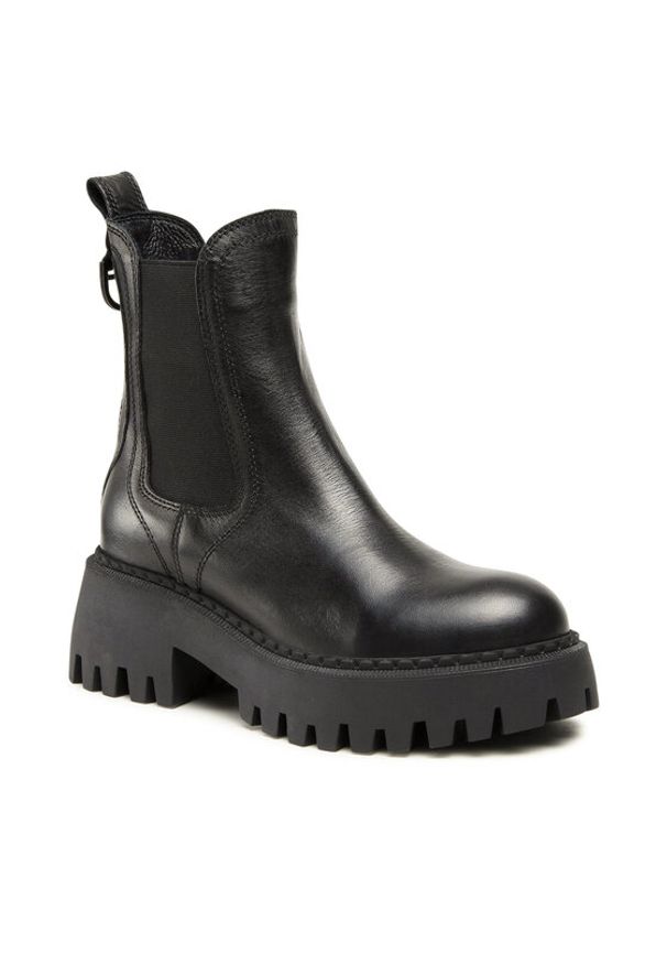 Badura Botki 21801 Czarny. Kolor: czarny. Materiał: skóra