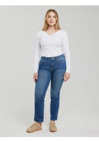 Big-Star - Jeansy damskie z prostą nogawką niebieskie Myrra 313. Okazja: na co dzień. Kolor: niebieski. Styl: casual, sportowy #3