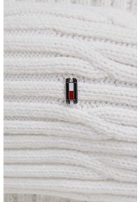 TOMMY HILFIGER - Tommy Hilfiger sweter z domieszką wełny damski kolor beżowy. Kolor: beżowy. Materiał: wełna #5