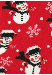 His Story - Skarpetki Bawełniane - Tematyczne - Czerwone w Mikołaje. Kolor: czerwony. Materiał: elastan, bawełna, poliamid #2