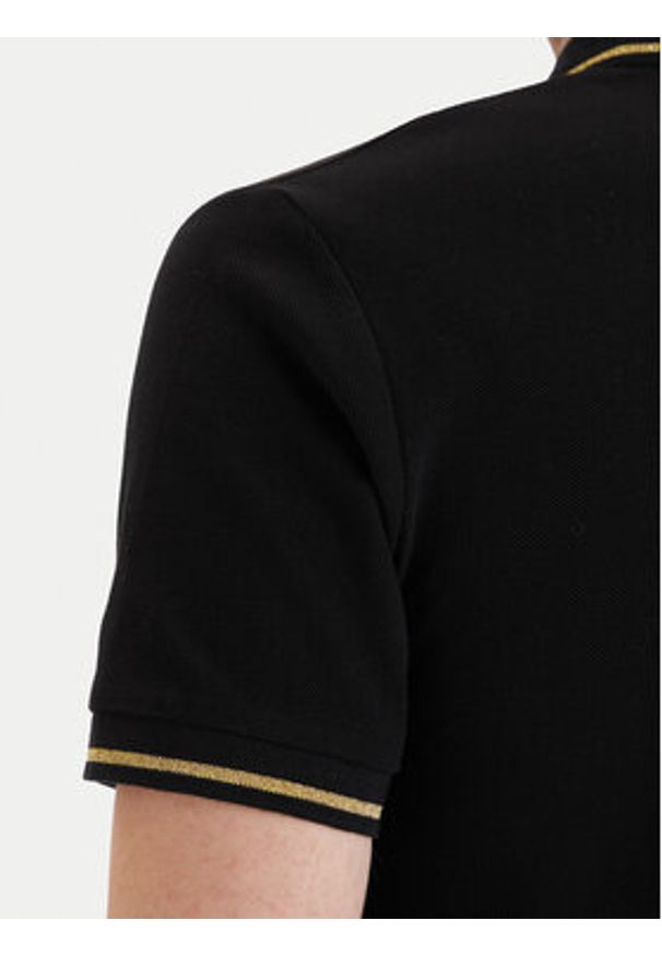 Versace Jeans Couture Polo 80GAGT05 CJ01T Czarny Regular Fit. Typ kołnierza: polo. Kolor: czarny. Materiał: bawełna