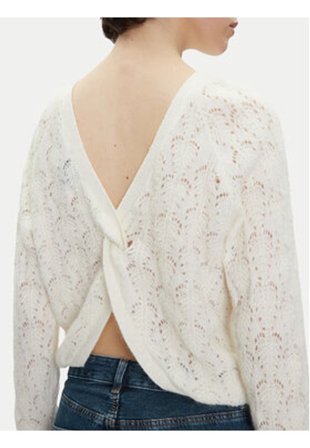 Pepe Jeans Sweter Nova PL702239 Écru Regular Fit. Materiał: syntetyk