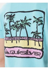 Quiksilver T-Shirt EQWZT03181 Turkusowy Relaxed Fit. Kolor: turkusowy. Materiał: bawełna #3