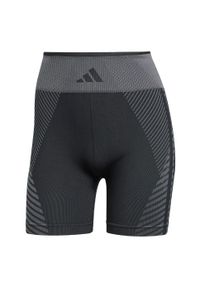 Adidas - Legginsy Knitted Training 5". Kolor: wielokolorowy, czarny, szary. Materiał: materiał. Technologia: ClimaCool (Adidas)