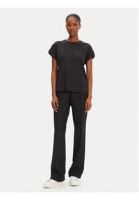 TOMMY HILFIGER - Tommy Hilfiger T-Shirt Gold Button WW0WW45628 Czarny Regular Fit. Kolor: czarny. Materiał: bawełna #4