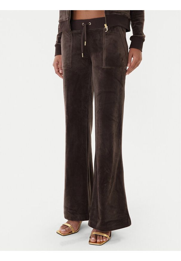 Juicy Couture Spodnie dresowe Layla JCSEBJ001G Brązowy Regular Fit. Kolor: brązowy. Materiał: syntetyk