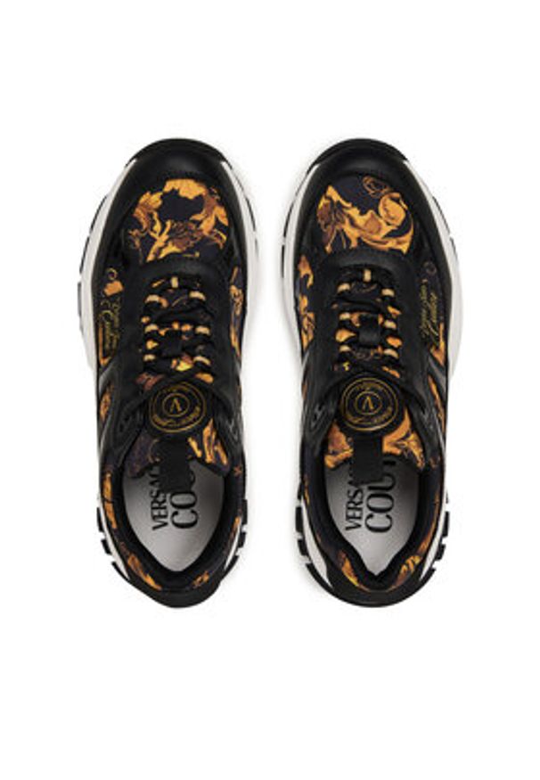 Versace Jeans Couture Sneakersy 79VA3SVG Czarny. Kolor: czarny. Materiał: skóra