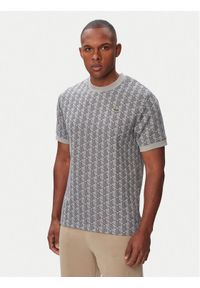 Lacoste T-Shirt TH1197 Szary Regular Fit. Kolor: szary. Materiał: bawełna #1