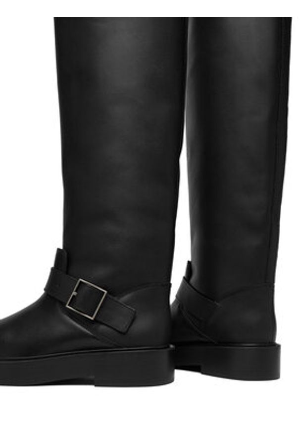 Calvin Klein Botki YW0YW01972 Czarny. Kolor: czarny. Materiał: skóra