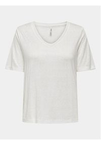 only - ONLY T-Shirt Elise 15257390 Biały Regular Fit. Kolor: biały. Materiał: syntetyk #5