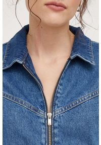 Answear Lab kombinezon jeansowy kolor granatowy. Kolor: niebieski. Materiał: jeans. Styl: wakacyjny #4