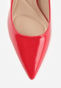 Renee - Czerwone Lakierowane Szpilki VICES o Klasycznym Fasonie Corsinia. Kolor: czerwony. Materiał: lakier. Obcas: na szpilce. Styl: klasyczny. Wysokość obcasa: wysoki #5