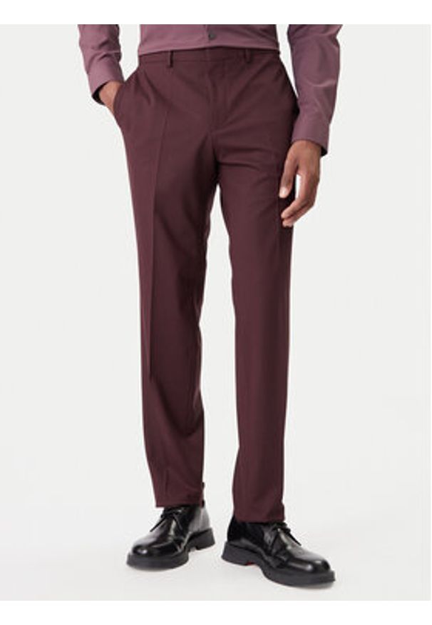 Hugo - HUGO Garnitur Arti-Hesten253X 50544524 Brązowy Extra Slim Fit. Kolor: brązowy. Materiał: syntetyk