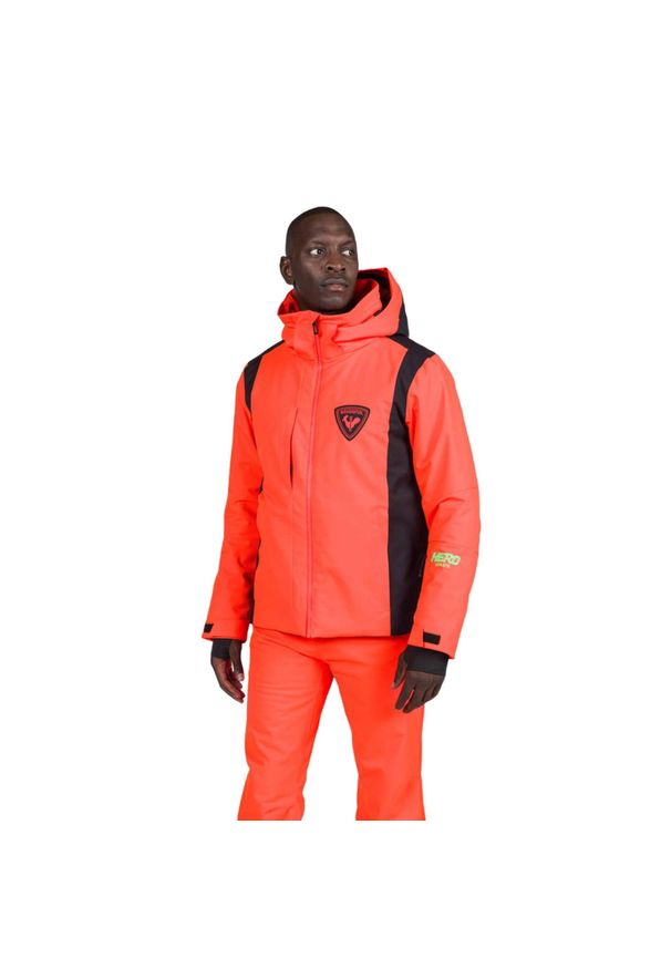 Kurtka Narciarska Rossignol męska Hero Velika JKT pomarańczowa. Kolor: pomarańczowy. Sezon: zima. Styl: wakacyjny