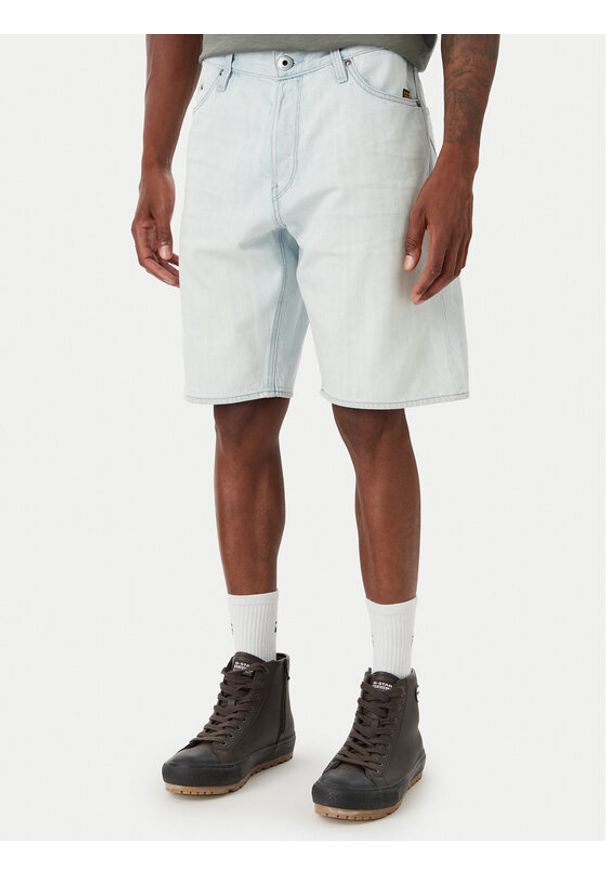 G-Star RAW - G-Star Raw Szorty jeansowe Dakota D24411-E352 Niebieski jasny Regular Fit. Kolor: niebieski. Materiał: bawełna