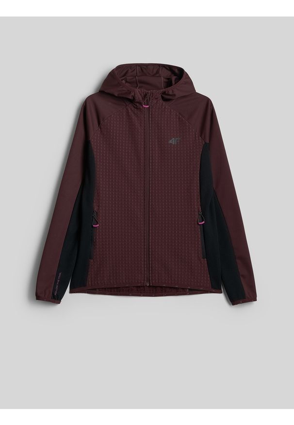 4f - 4F Kurtka softshell wiatroodporna damska - czarna XL. Kolor: czarny. Materiał: softshell