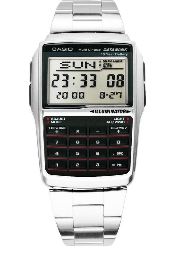 Zegarek Casio Zegarek Męski Casio DATABANK CALCULATOR STEEL