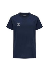 Hummel - Koszulka Sportowa T-Shirt Hmlmove Grid Cotton T-Shirt Kid. Kolor: niebieski. Materiał: bawełna, jersey