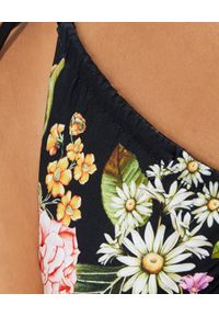 AGUA BENDITA - Top od bikini Valle Moss. Kolor: czarny. Materiał: materiał. Wzór: aplikacja, kwiaty, nadruk #2