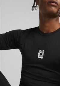 Puma - Męska koszulka z długim rękawem do koszykówki Hoops Team PUMA Black. Kolor: czarny. Długość rękawa: długi rękaw. Długość: długie. Sport: koszykówka