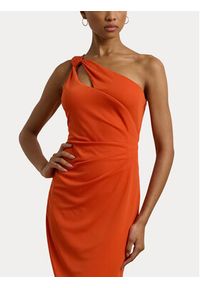 Lauren Ralph Lauren - LAUREN RALPH LAUREN Sukienka koktajlowa 253903046003 Pomarańczowy Slim Fit. Kolor: pomarańczowy. Materiał: syntetyk. Styl: wizytowy #3