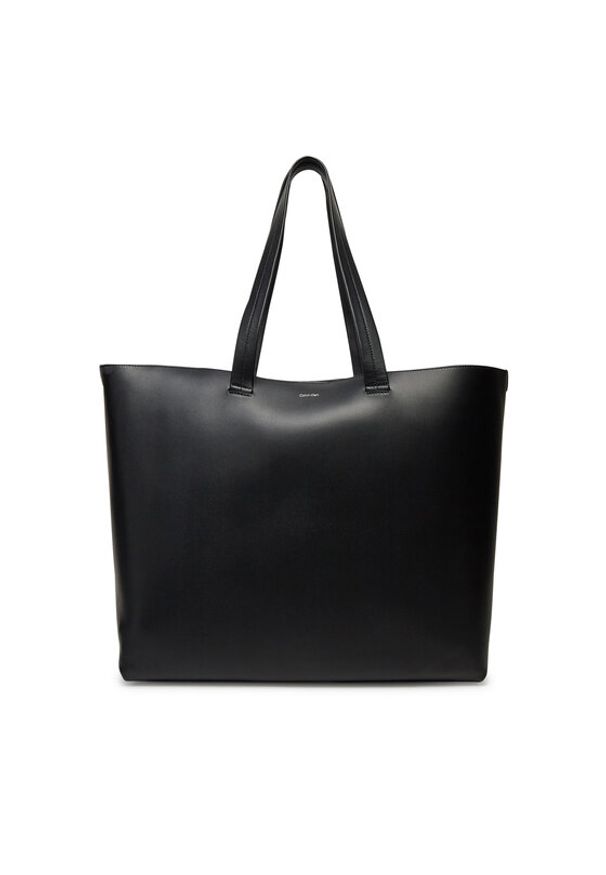 Calvin Klein Torba Ck Premium Leather E/W Tote Xl K50K512894 Czarny. Kolor: czarny. Materiał: skóra