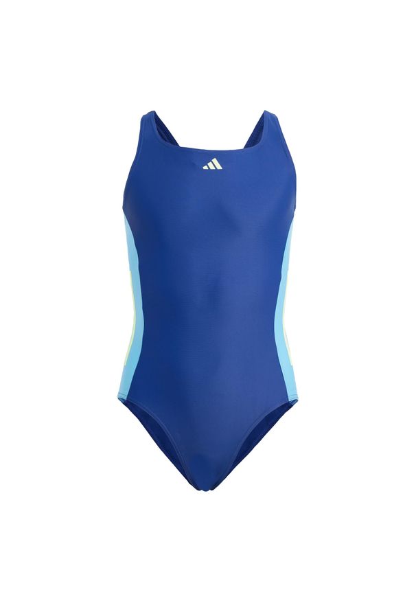 Adidas - Cut 3-Stripes Swimsuit. Kolor: niebieski, wielokolorowy, zielony