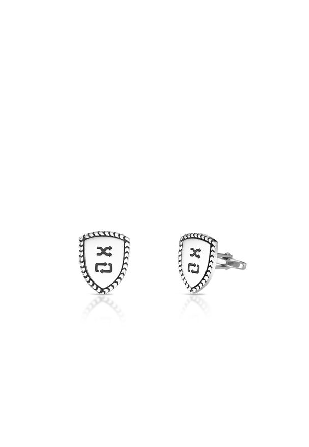 W.KRUK Unikalne Srebrne Spinki do koszuli - srebro 925 - SDL/MS127. Kolor: srebrny