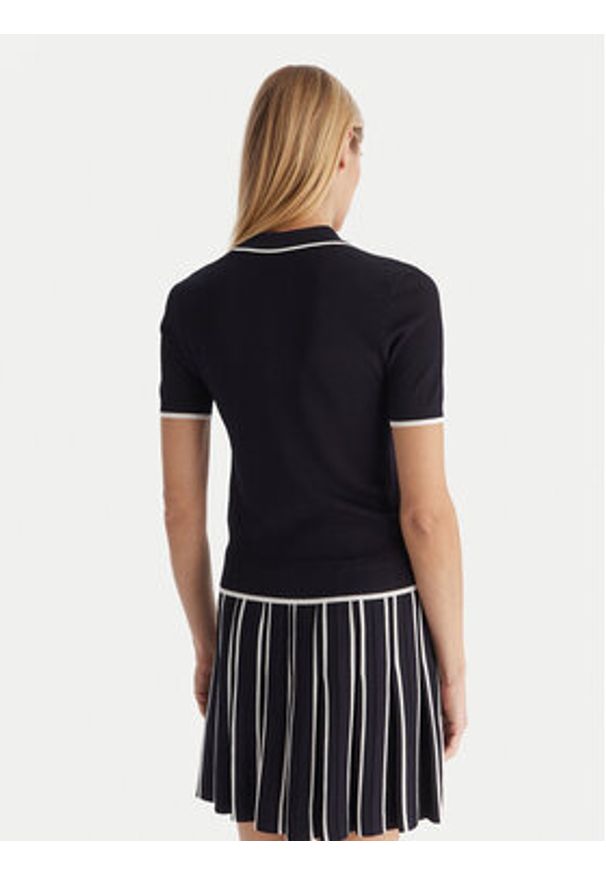 Guess Polo V5GP00Z3D60 Granatowy Slim Fit. Typ kołnierza: polo. Kolor: niebieski. Materiał: wiskoza