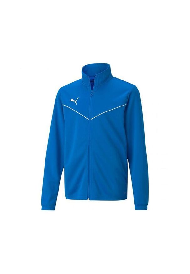 Bluza dla dzieci Puma teamRISE Training Poly Jacket Jr niebieska. Kolor: niebieski, biały, wielokolorowy. Sport: piłka nożna