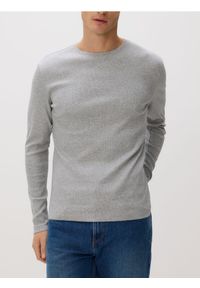 Reserved - Longsleeve super slim fit - szary. Kolor: szary. Materiał: bawełna, włókno. Długość rękawa: długi rękaw